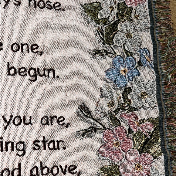 NWOT Forever Collectibles Baby Blanket with Blue and Pink Floral Design - Picture 7 of 8